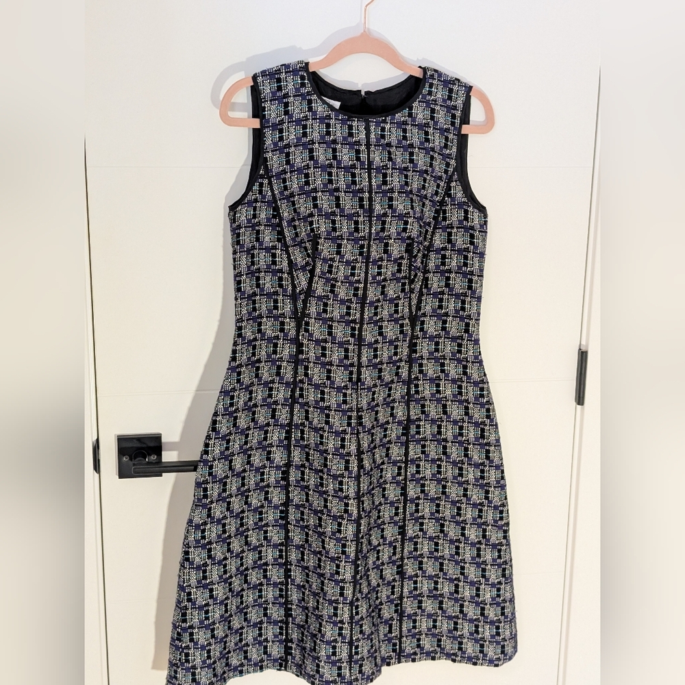 Oscar de la Renta Patterned Sheath Dress | Size 8